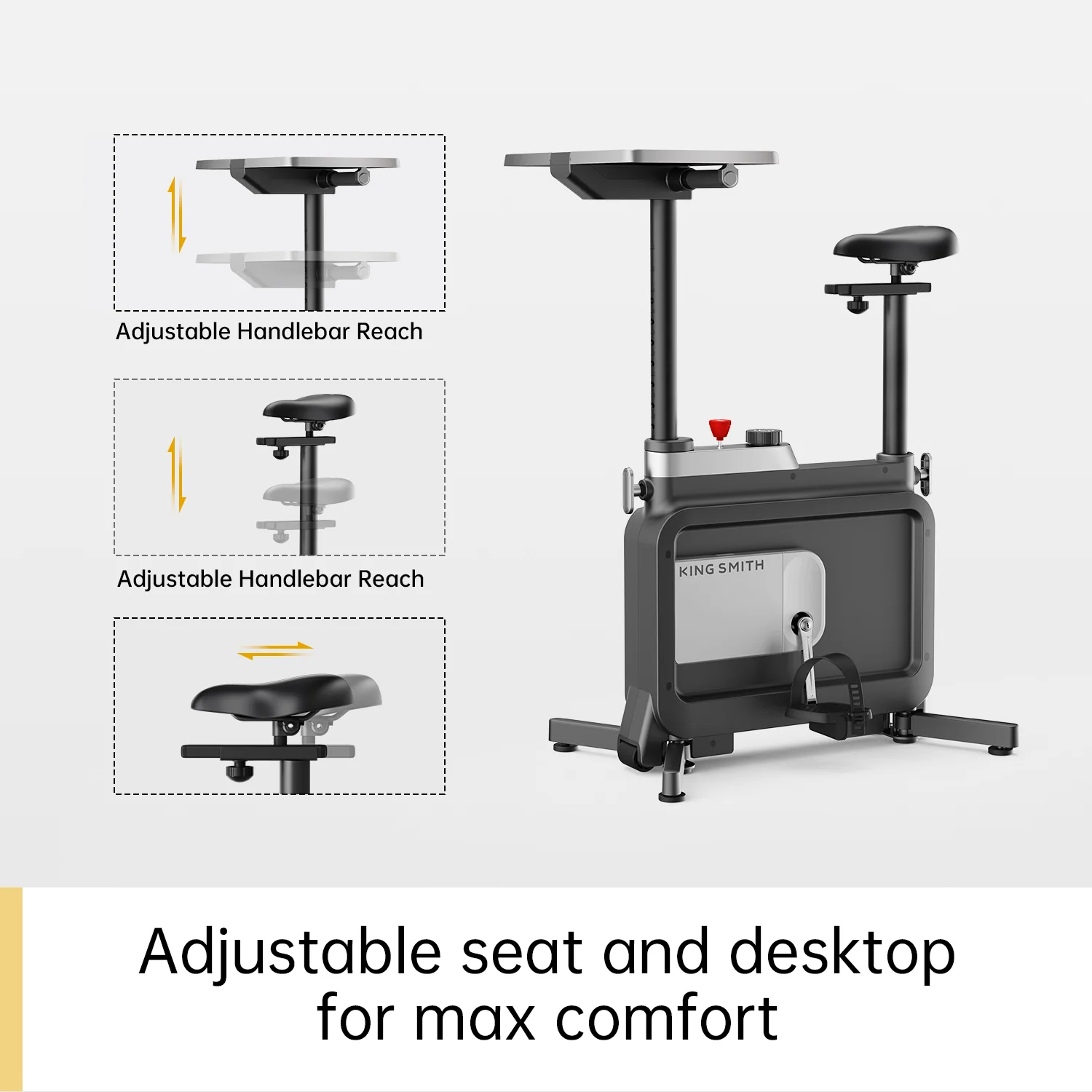 W1B 3IN1 Foldable Exercise Bike, Under Desk Bike - Image 2